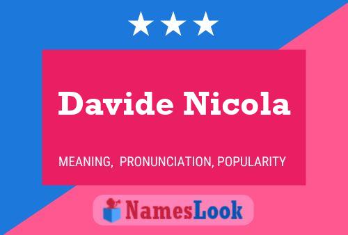 Davide Nicola Name Poster