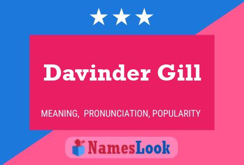 Davinder Gill Name Poster