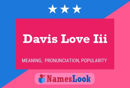 Davis Love Iii Name Poster