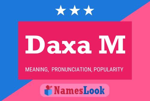 Daxa M Name Poster