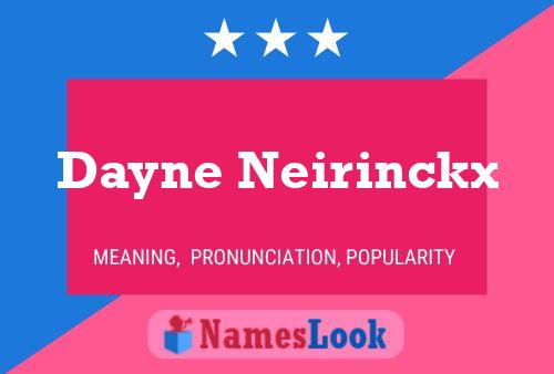 Dayne Neirinckx Name Poster