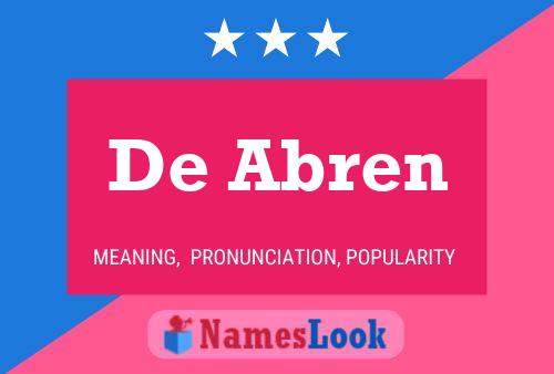 De Abren Name Poster