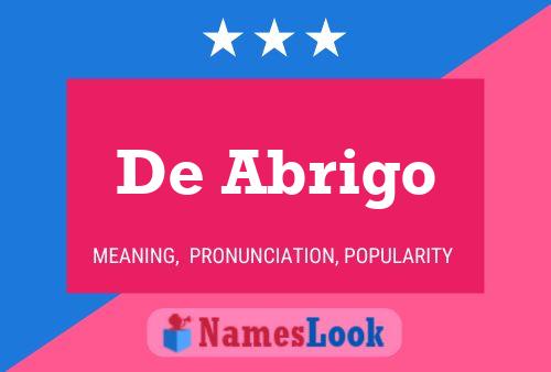 De Abrigo Name Poster