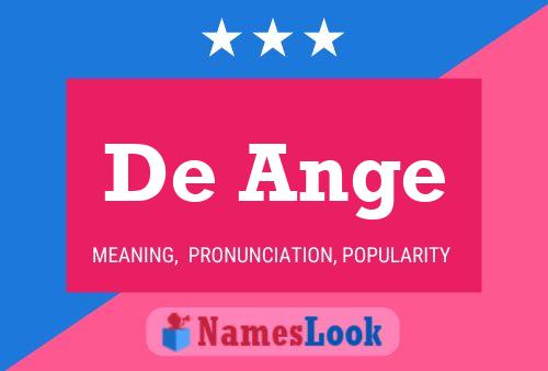 De Ange Name Poster