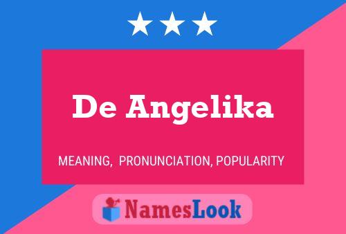 De Angelika Name Poster