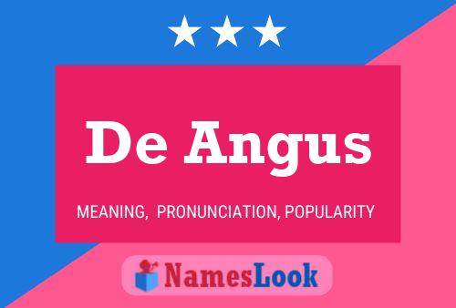 De Angus Name Poster