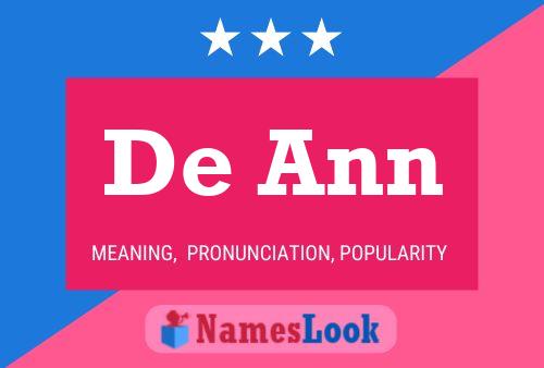 De Ann Name Poster