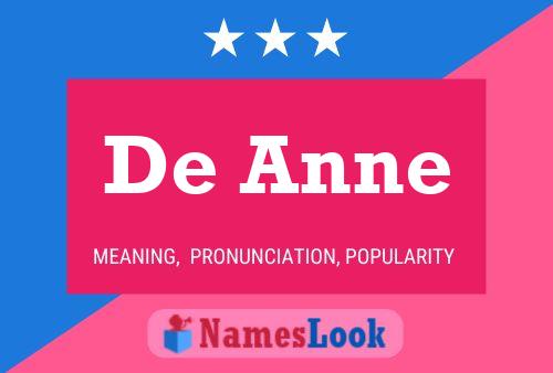 De Anne Name Poster