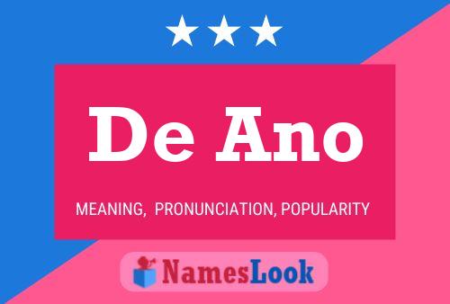 De Ano Name Poster