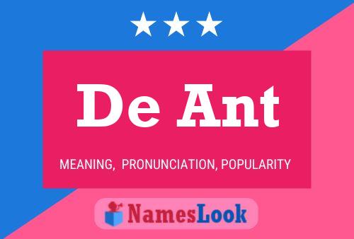 De Ant Name Poster