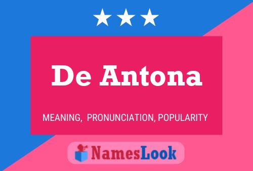 De Antona Name Poster