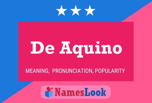 De Aquino Name Poster