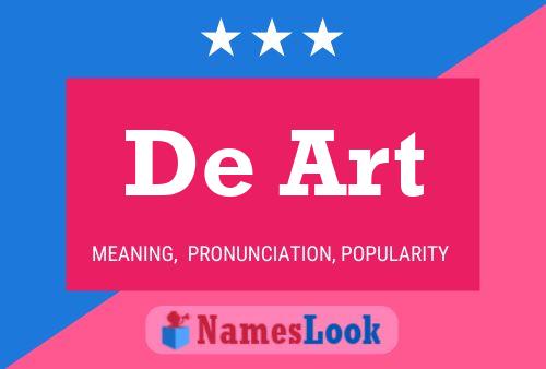 De Art Name Poster