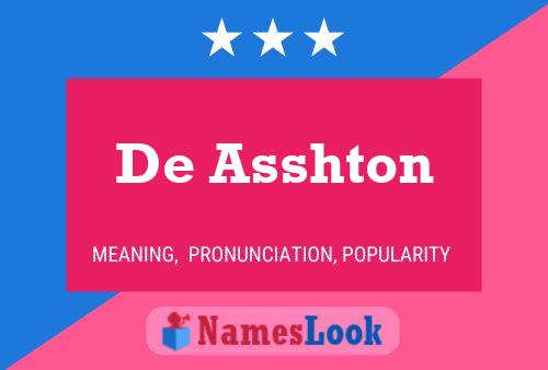 De Asshton Name Poster