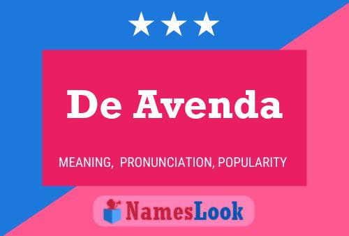 De Avenda Name Poster