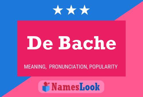 De Bache Name Poster