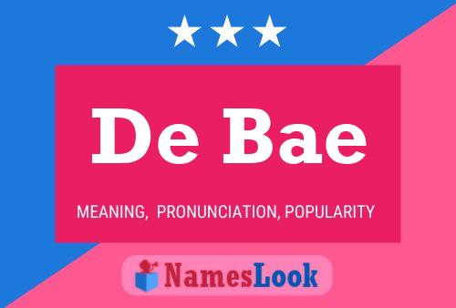 De Bae Name Poster