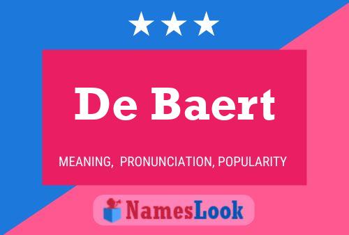 De Baert Name Poster