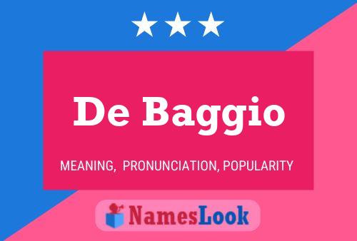 De Baggio Name Poster