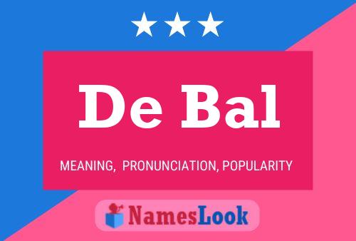 De Bal Name Poster