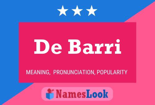 De Barri Name Poster