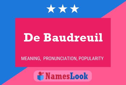 De Baudreuil Name Poster