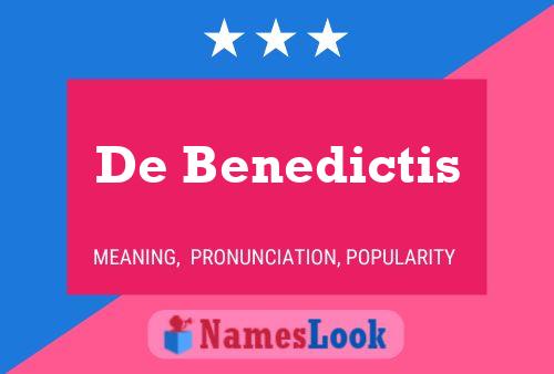 De Benedictis Name Poster