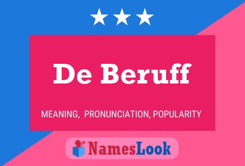 De Beruff Name Poster