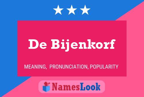 De Bijenkorf Name Poster