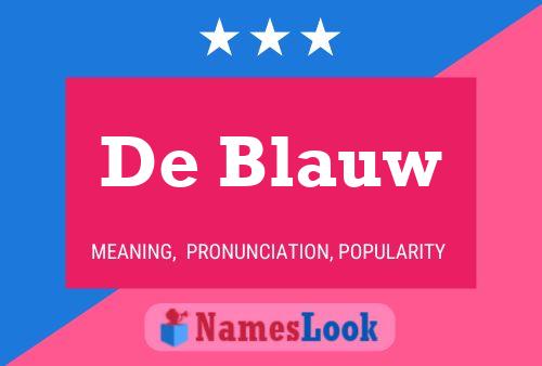 De Blauw Name Poster