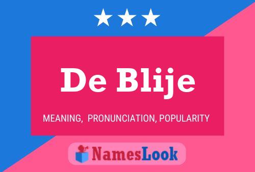 De Blije Name Poster