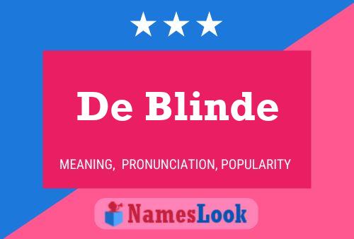 De Blinde Name Poster