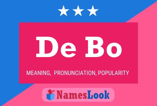 De Bo Name Poster