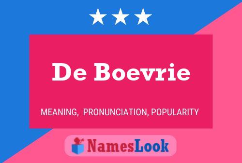 De Boevrie Name Poster