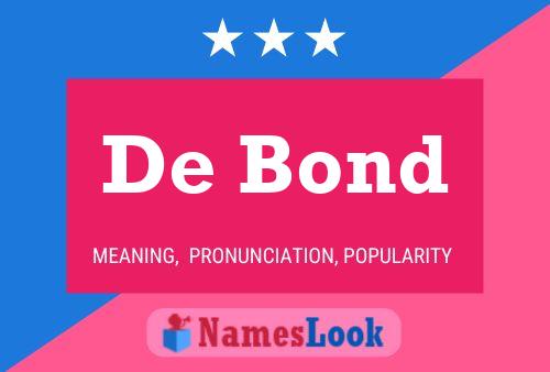 De Bond Name Poster