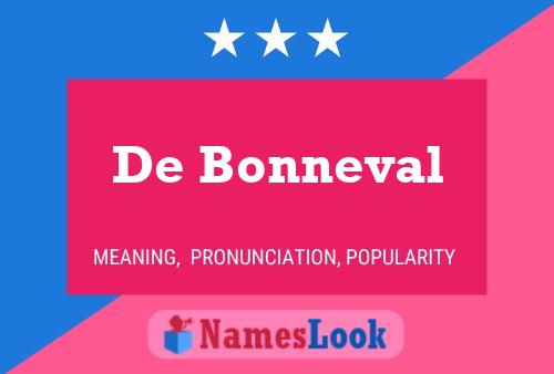 De Bonneval Name Poster