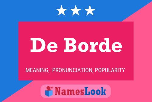 De Borde Name Poster