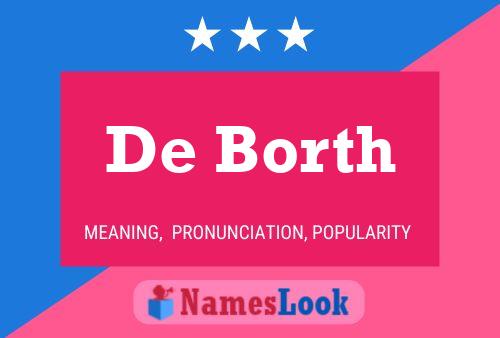 De Borth Name Poster