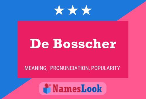 De Bosscher Name Poster