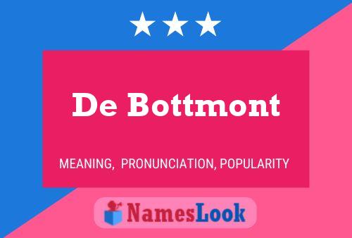 De Bottmont Name Poster