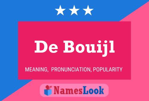 De Bouijl Name Poster