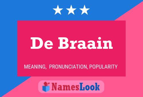 De Braain Name Poster