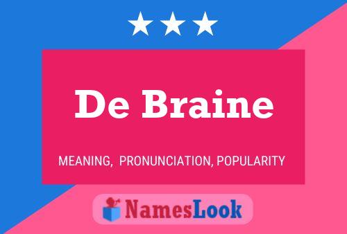 De Braine Name Poster