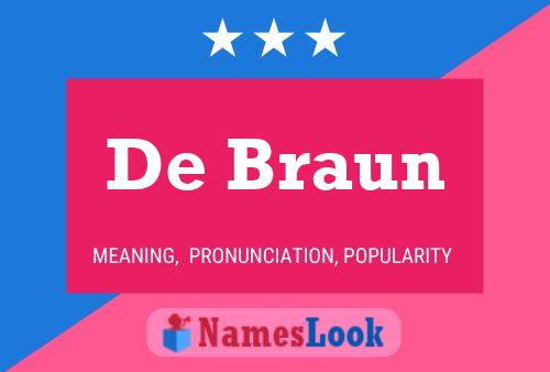 De Braun Name Poster