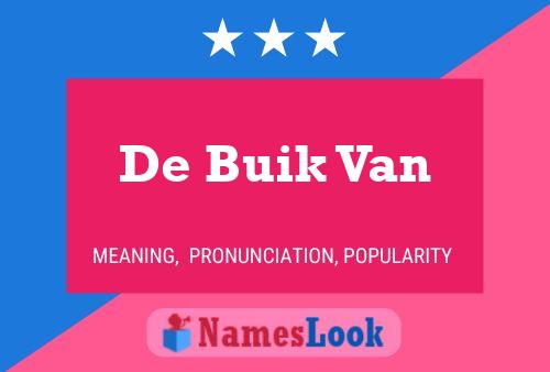 De Buik Van Name Poster