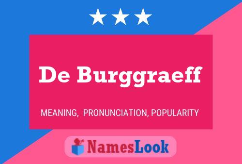 De Burggraeff Name Poster