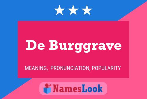 De Burggrave Name Poster