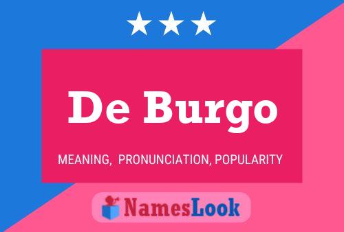 De Burgo Name Poster