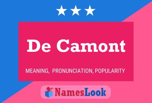 De Camont Name Poster