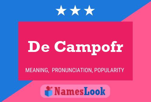 De Campofr Name Poster